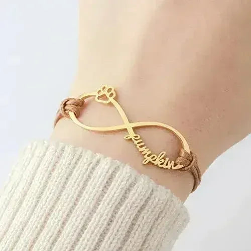 Custom Pet Name Bracelet, Pet Memorial Bracelet, Dog Cat Mom Bracelet