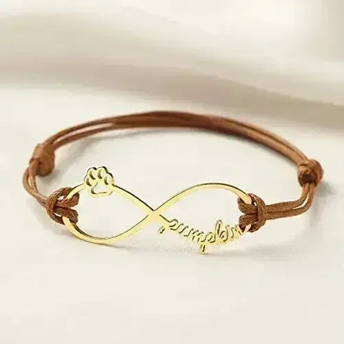 Custom Pet Name Bracelet, Pet Memorial Bracelet, Dog Cat Mom Bracelet