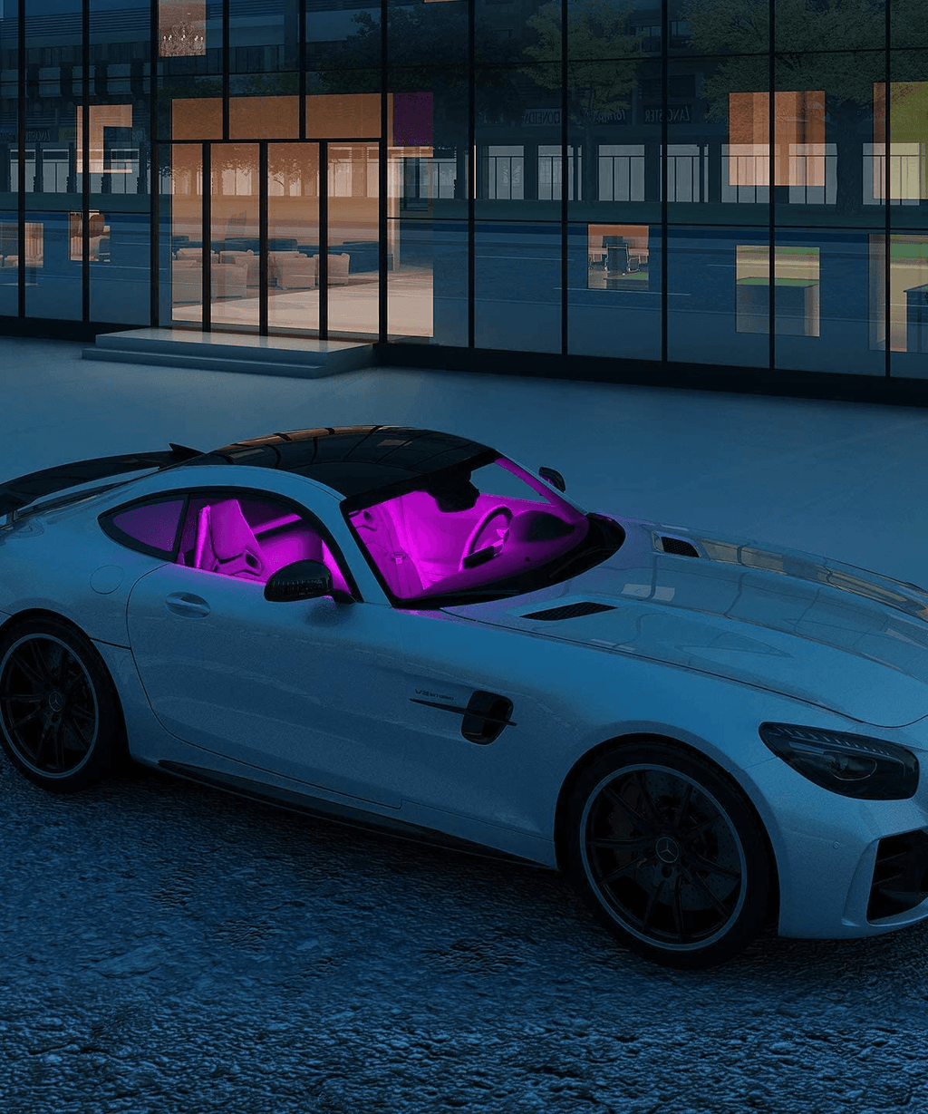 Lights LED Car Strip Lights with Two-Line Waterproof Design RGB LED Strip Light With USB Wireless Remote Music Control Multiple Modes For Auto Car