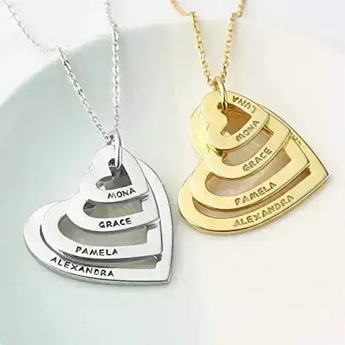 Grandma Heart Necklace, Personalized Grandma Jewelry, Nana Necklace