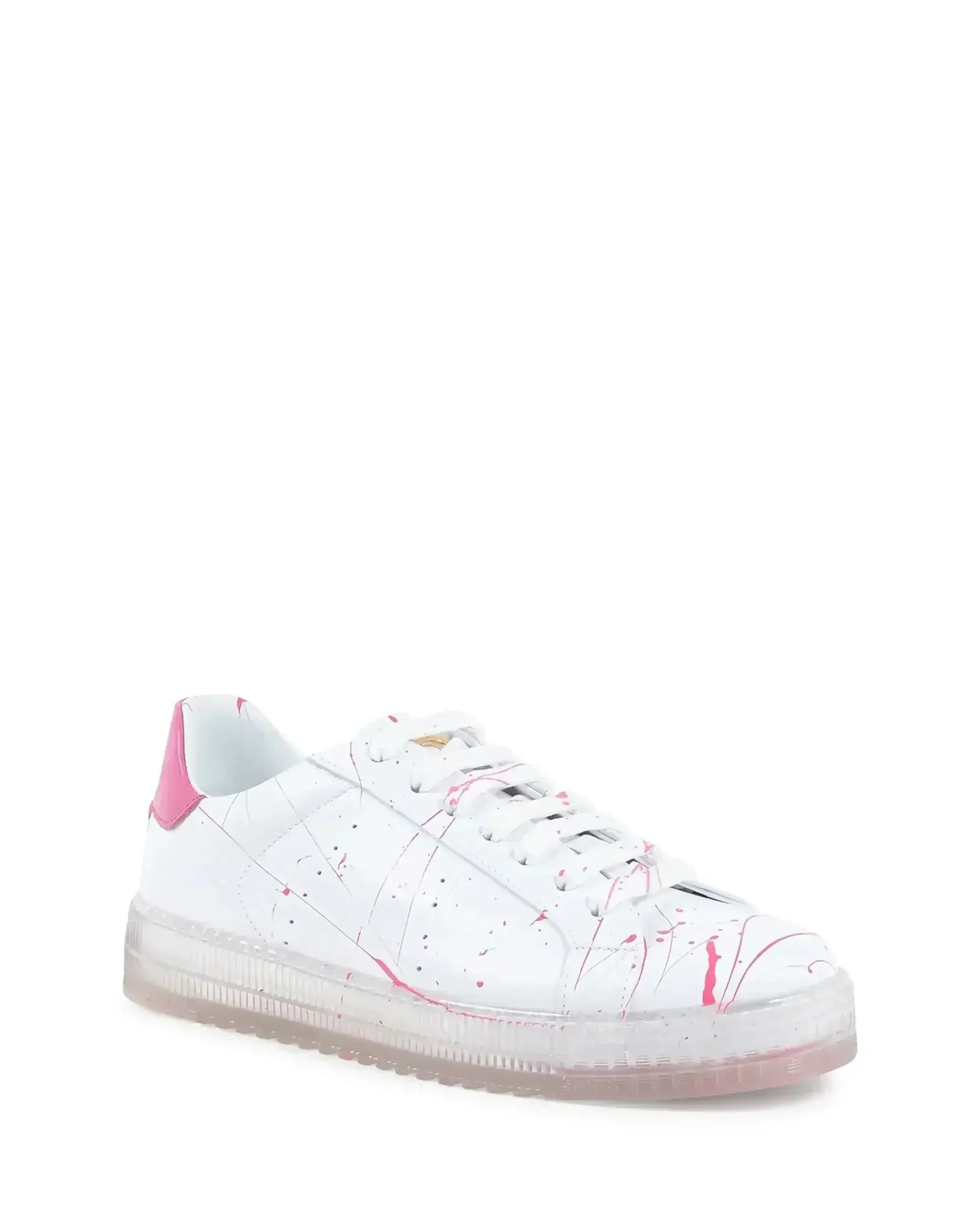 Splatter Sneaker - White Fuxia