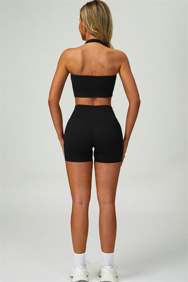 The Seraphine Halter Crop Top Shorts 2-Piece Set