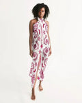 Sheer Lace Red Style Swimsuit Cover Up
