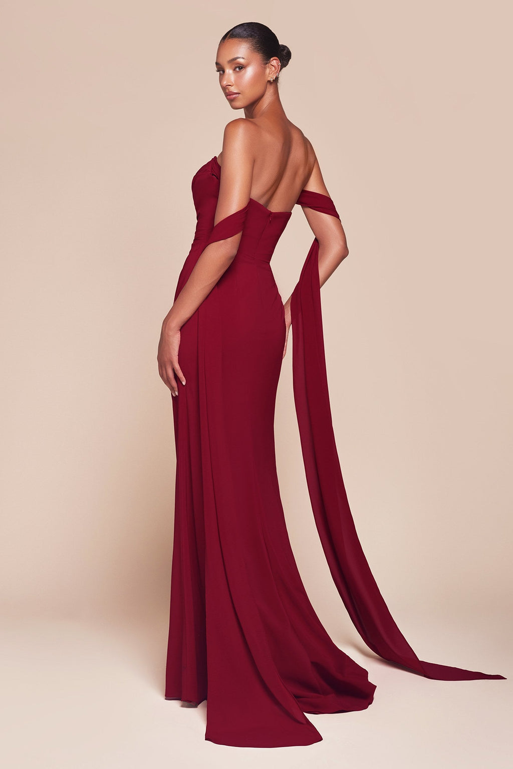 Ladivine 7433 Dress Versatile Tie Chiffon Strapless Bridesmaid Dress