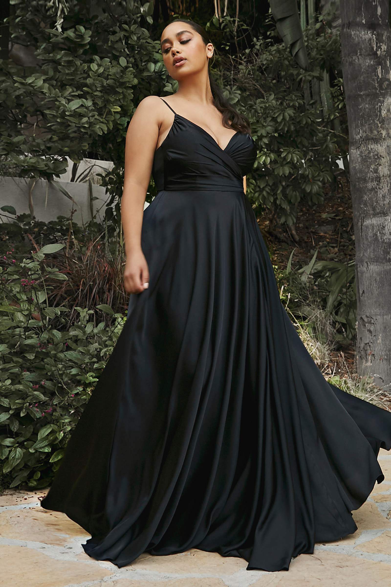 Ladivine 7485 Long Sweetheart Soft Satin A-Line Formal Dress