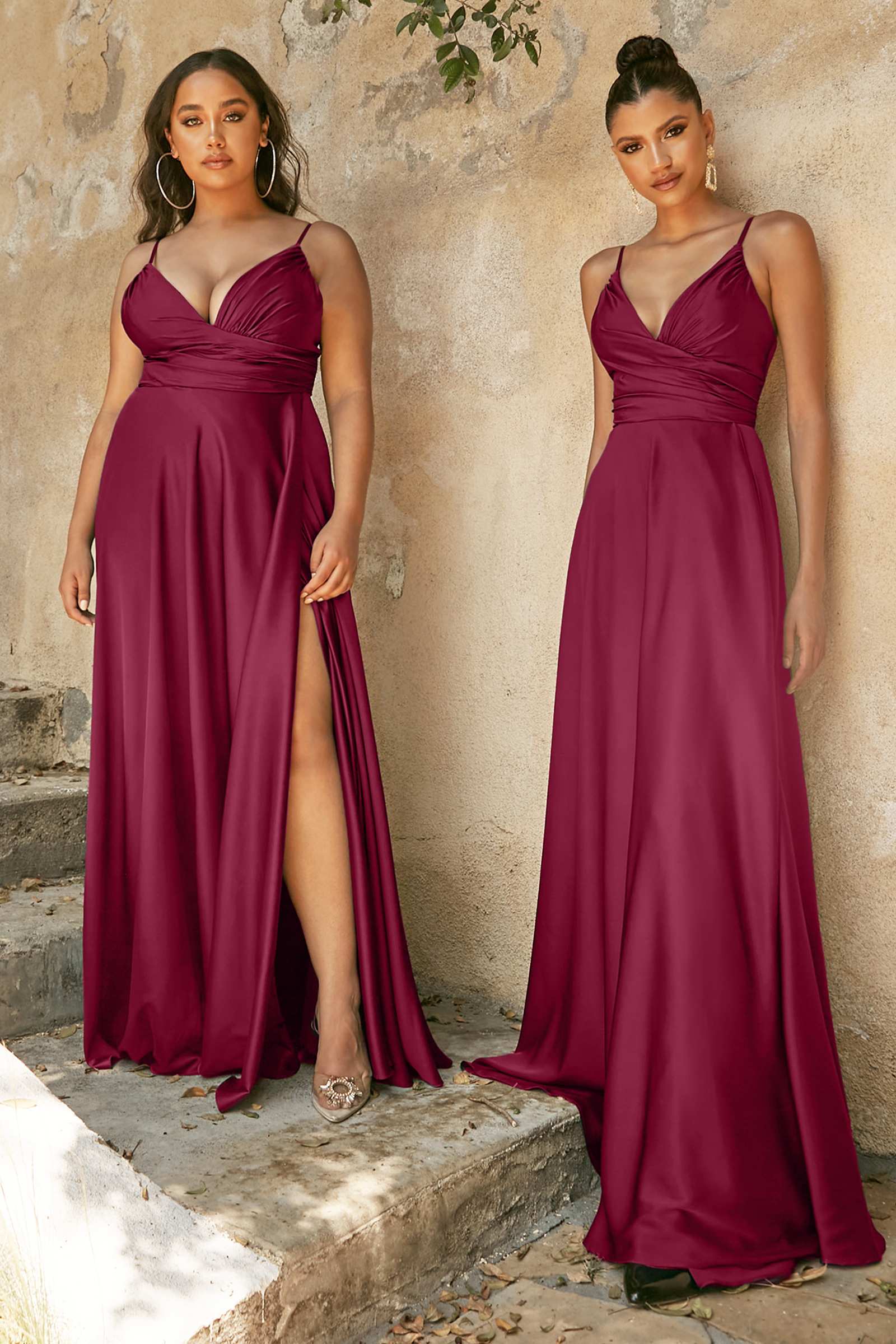 Ladivine 7485 Long Sweetheart Soft Satin A-Line Formal Dress
