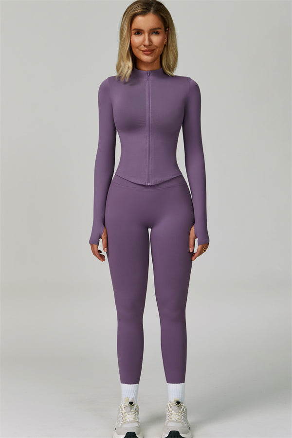 The Empower Jacket Sports Bra Leggings 3-Piece Set