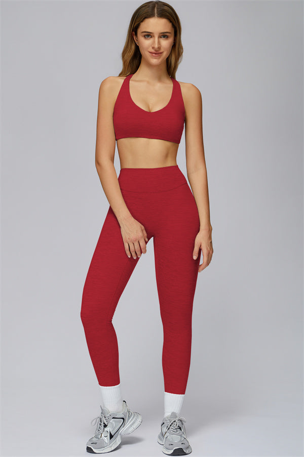 The Radiance Jacket Racerback Sports Bra Leggings 3-Piece Set