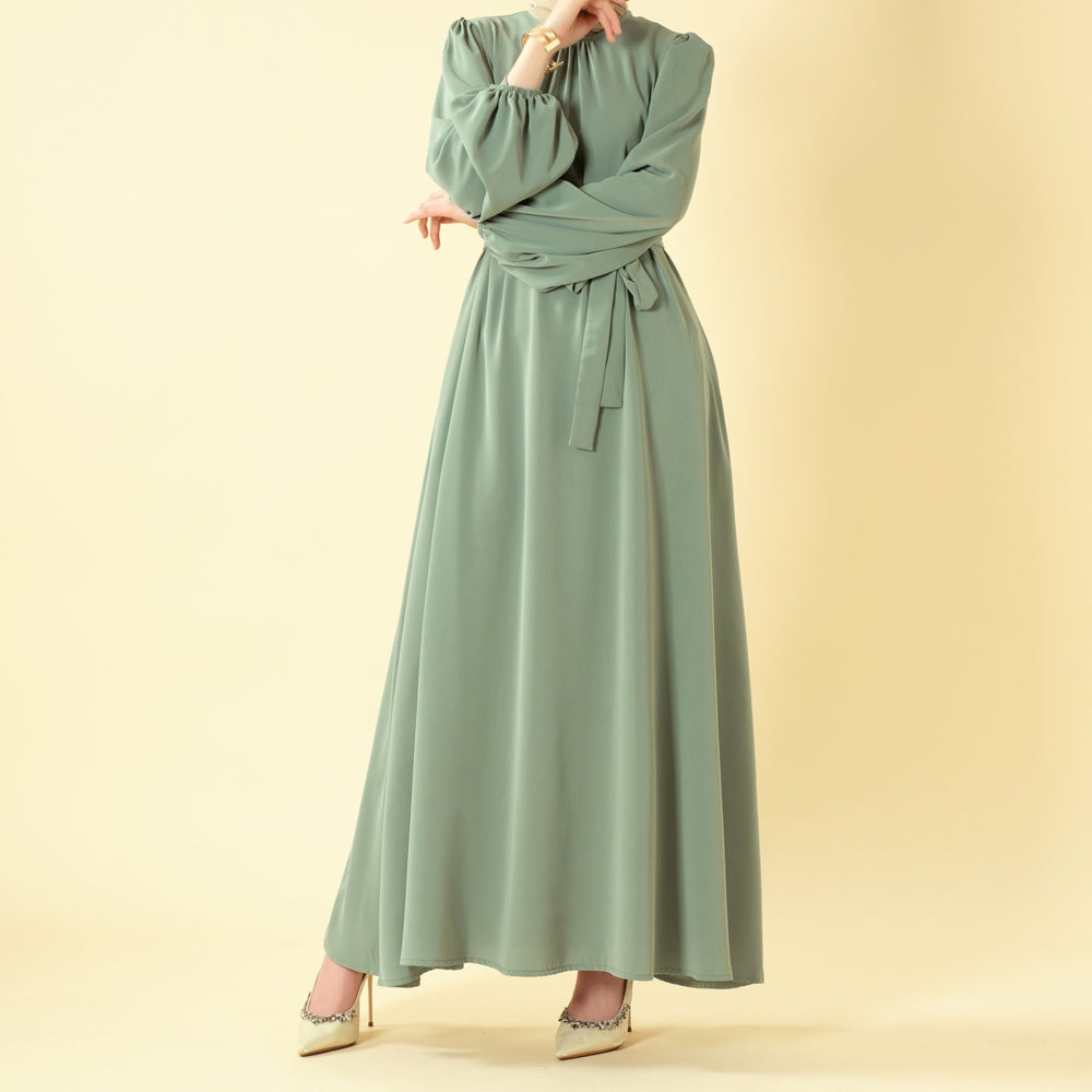 Candy Color Pleated Abaya | Must-have Essential Basic Dress (MA142)