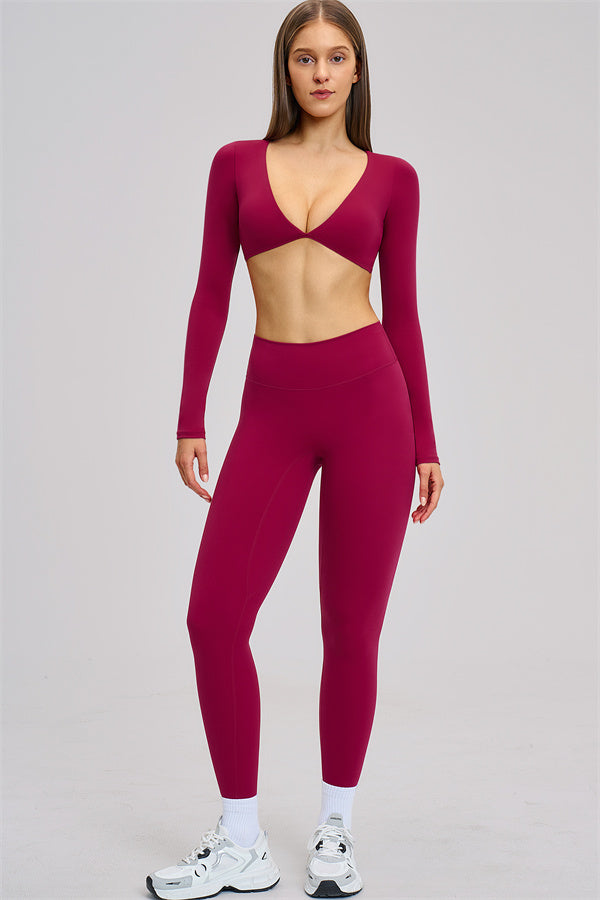 The Zestful Long Sleeve Crop Top