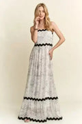 Floral Maxi Cami Dress - Adjustable Strap Summer Dress | Femstylo
