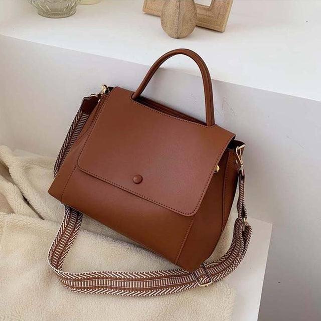 Casual Simple Leather Crossbody Bag For Women And Girls Designer Shoulder Messenger Travel Bag For Ladies