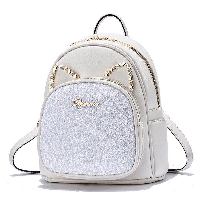 Large-Capacity Fashion All-Match Backpack New PU Leather Business Backpacks For Ladies And Girls Fashion Designer Teenage Girls Student School Bags