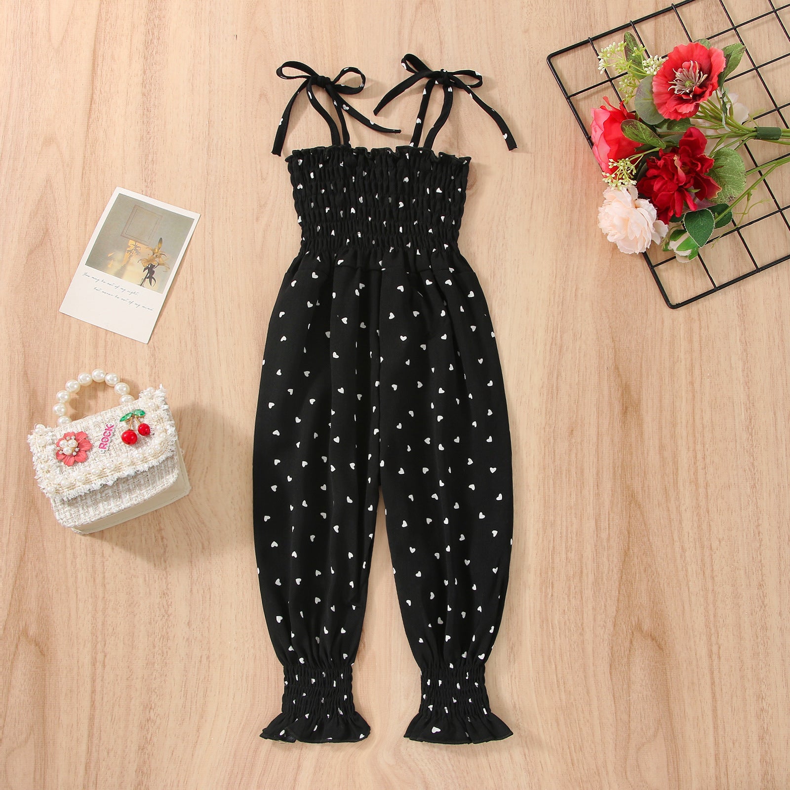 Baby Summer Clothes Sleeveless Strap Pants Solid Overalls Cotton Outfits Jumpsuits/ Romper for Girls
