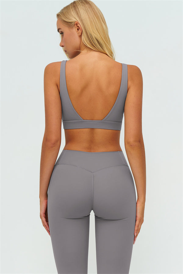 The Lushness V-Back Sports Bra Leggings 2-Piece Set