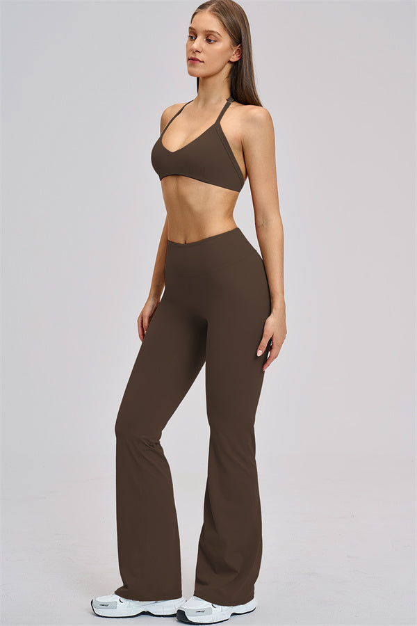 The Zestful Sports Bra Flared Leggings 2-Piece Set