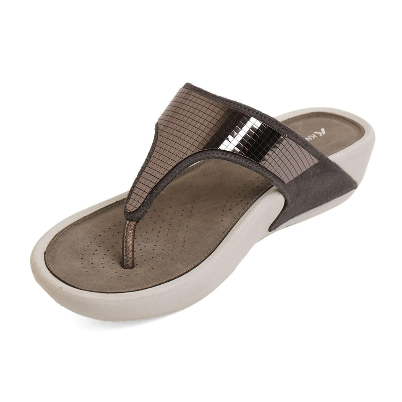Paloma- Grey Thong Slip-Ons