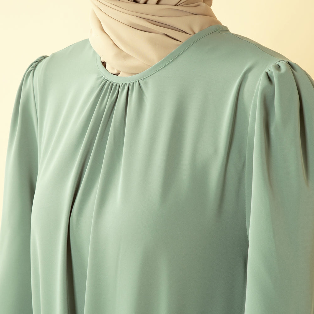 Candy Color Pleated Abaya | Must-have Essential Basic Dress (MA142)