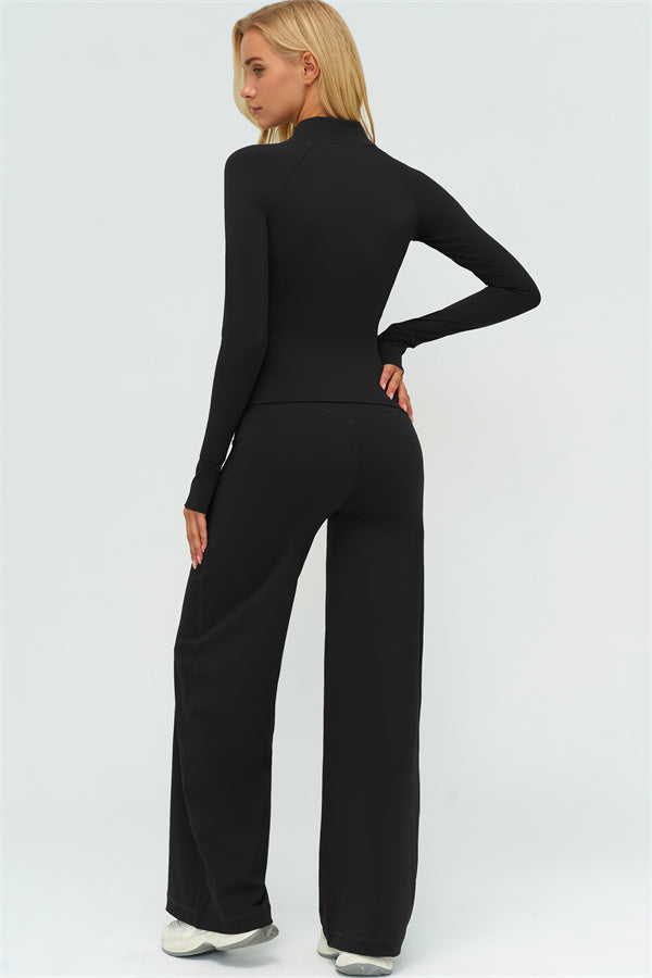 The Twirl Zip Jacket New Straight Leg Pants 2-Piece Set