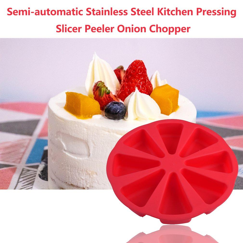 8 Cavity Pans Mold Silicone Cake Baking Heat-Resistant Reusable Cake Maker Colorful Soft Dessert Making Tools  Cavity Scone Mold Cake Slice Pizza Slice Baking Mold Cornbread Mold For Cake Pizza