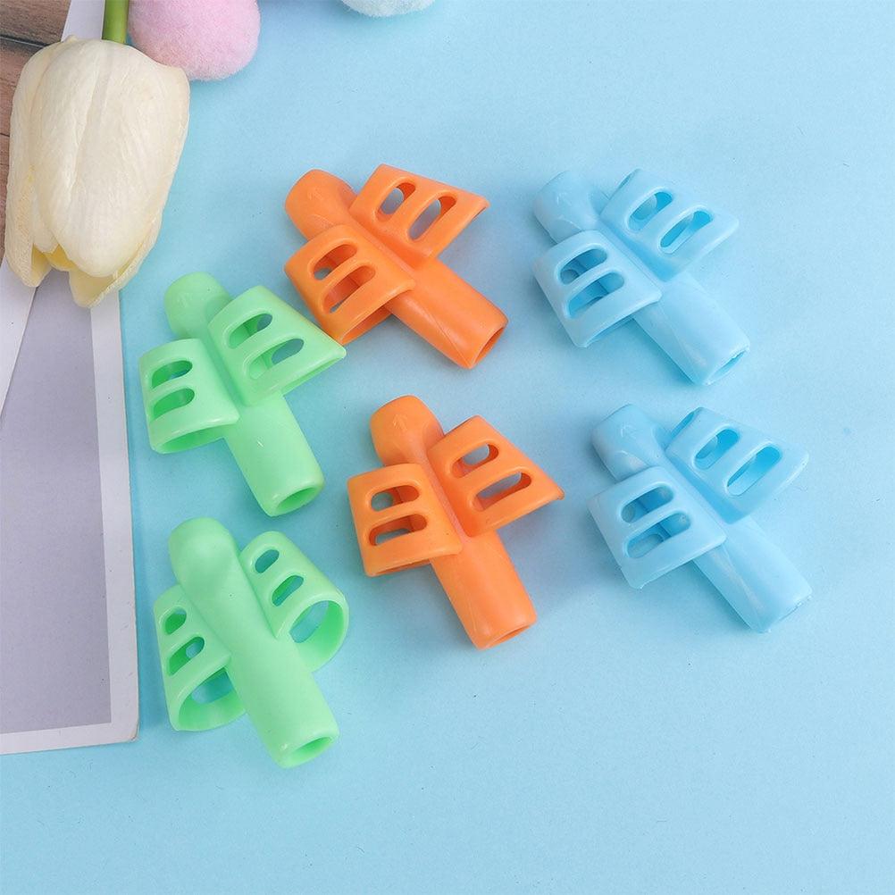 8 Pcs Kids Stationary Writing Training Devices Grip Trainers Pen Postures Correctors Child Pencil Grips Children's Pencil Holder Writing Posture Correction Tool Assorted Colors