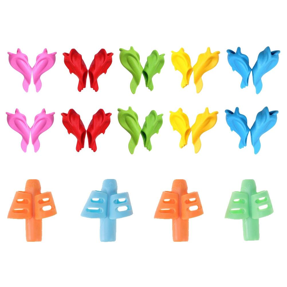 8 Pcs Kids Stationary Writing Training Devices Grip Trainers Pen Postures Correctors Child Pencil Grips Children's Pencil Holder Writing Posture Correction Tool Assorted Colors