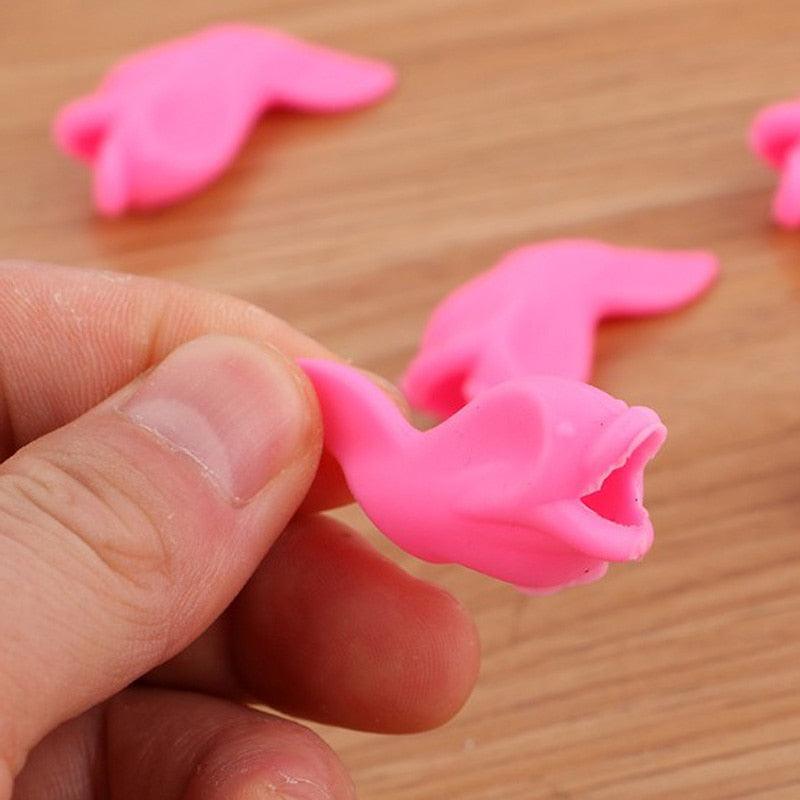 80 Pcs Silicone Pencil Writing Correction Device for For Child Children Learning Aid Grip Stationery Fish Pen Grip Holder Writing Aid Pencil Holder for Children Students Adults Silicone Pen Grip Corrector