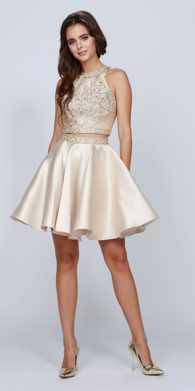 Juliet 811 Two-Piece Short Dress Cut-Out Back
