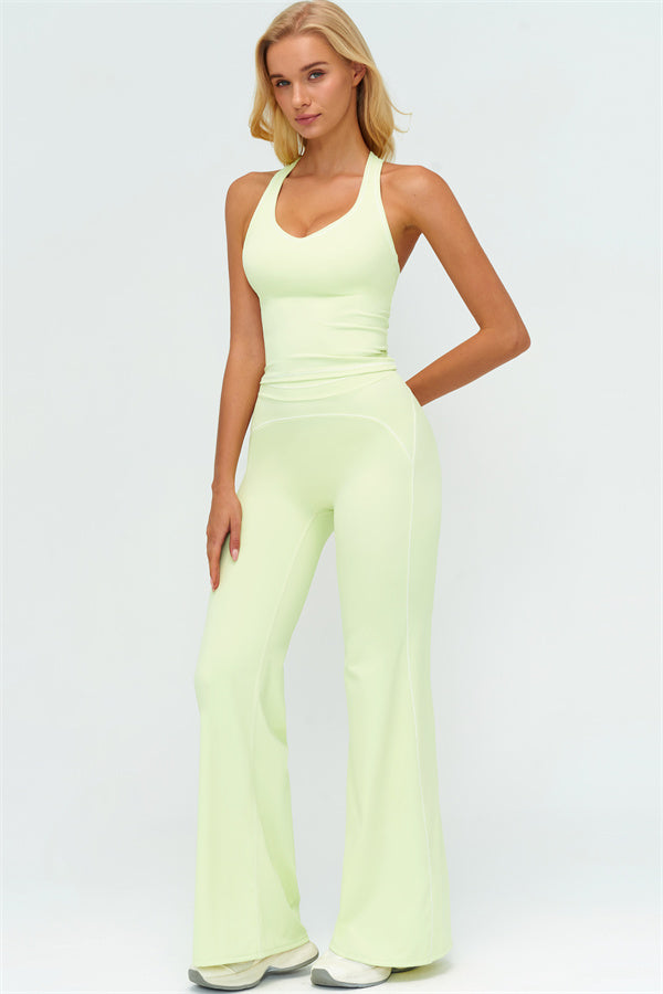 The Amara Crop Top Flared Leggings 2-Piece Set