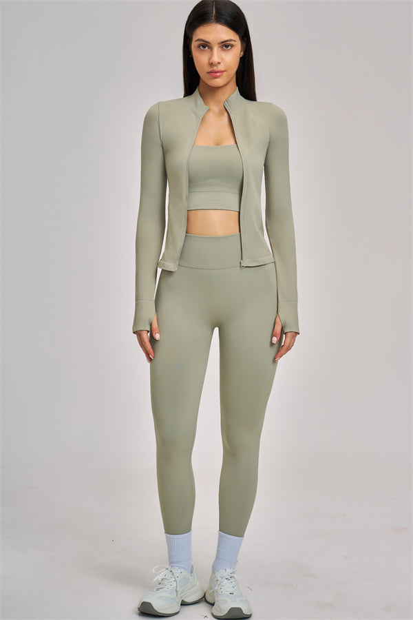 The Vision Jacket Sports Bra Leggings 3-Piece Set