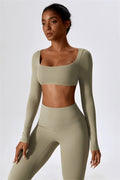 The Lily Belle Crop Top Flared Leggings 2-Piece Set