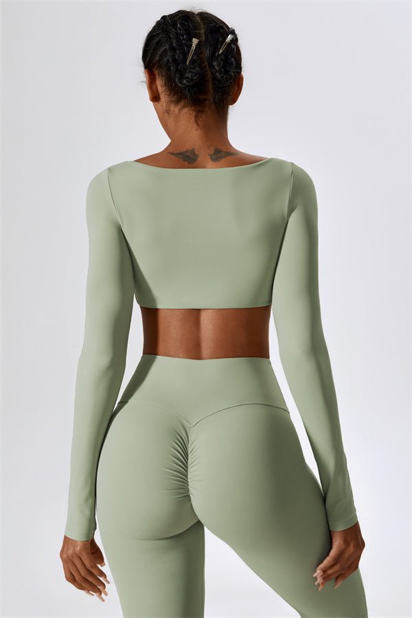 The Lily Belle Crop Top Flared Leggings 2-Piece Set