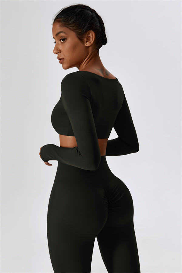 The Lily Belle Crop Top Flared Leggings 2-Piece Set
