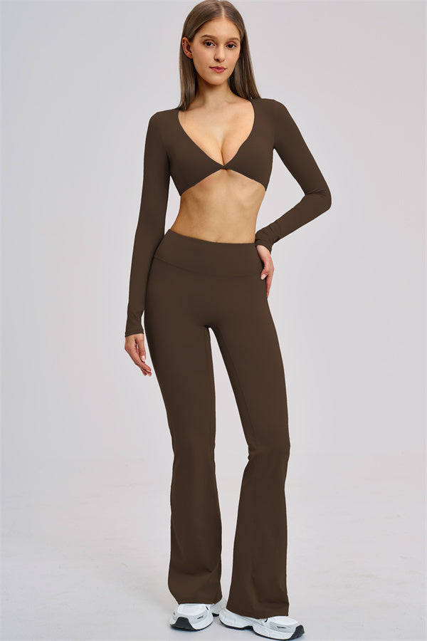 The Zestful Long Sleeve Crop Top