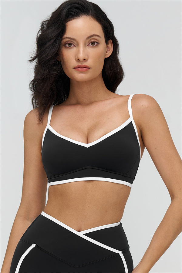 The Crave Contrast Sports Bra Shorts 2-Piece Set