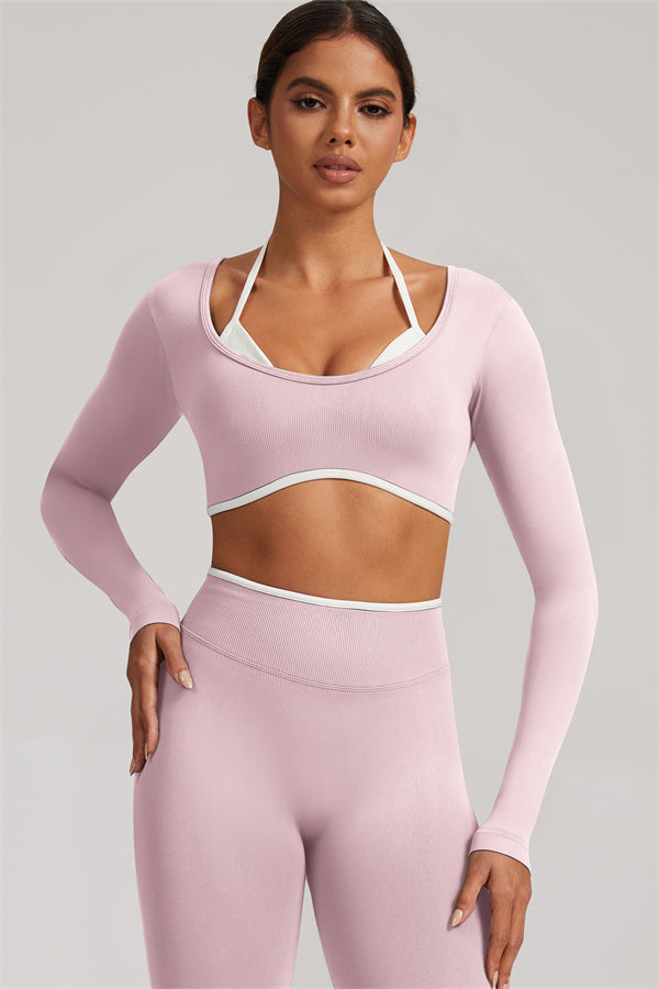 The Elevate Long Sleeve Crop top Leggings 2-Piece Set