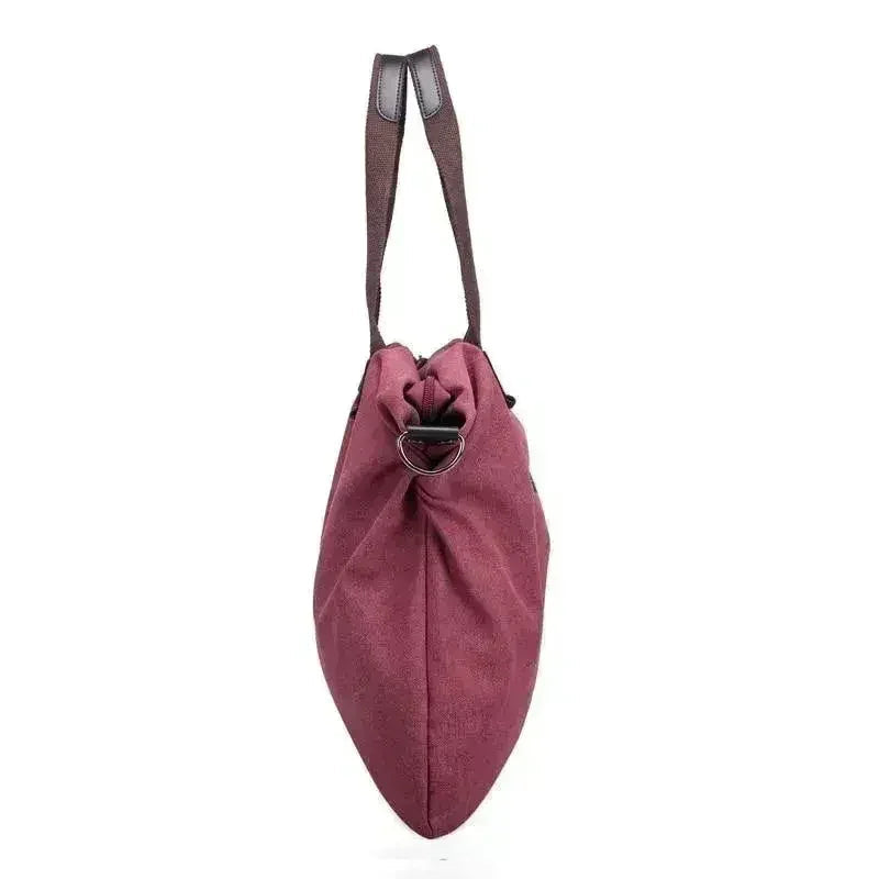 Casual Canvas Large Shoulder Bag For Young Women