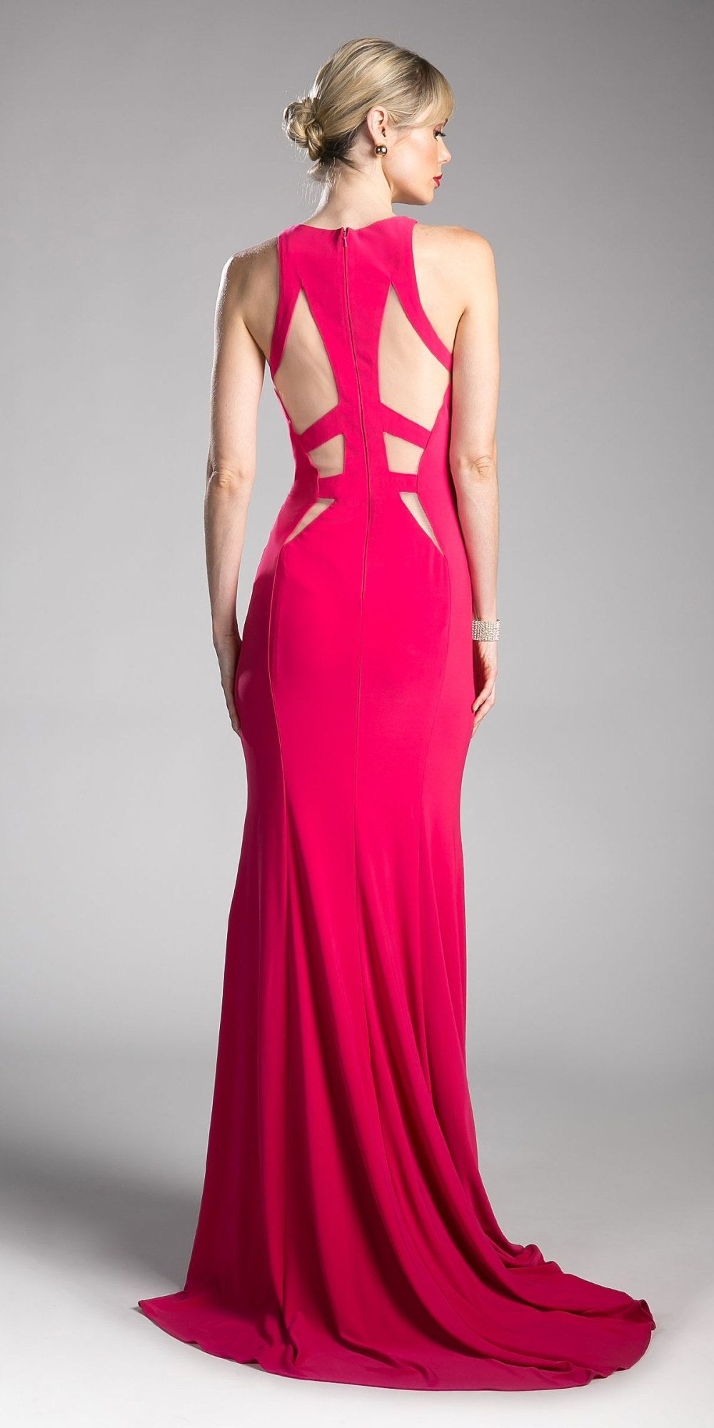Cinderella Divine 84222 Floor Length Prom Dress with Cut Outs