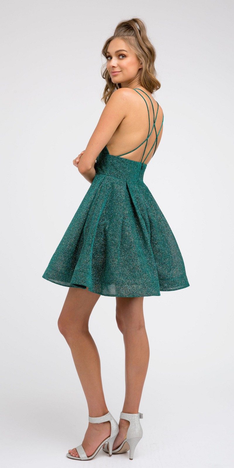 CLEARANCE - Juliet 850 Short V-Neck A-Line Dress with Pockets (Size XS)