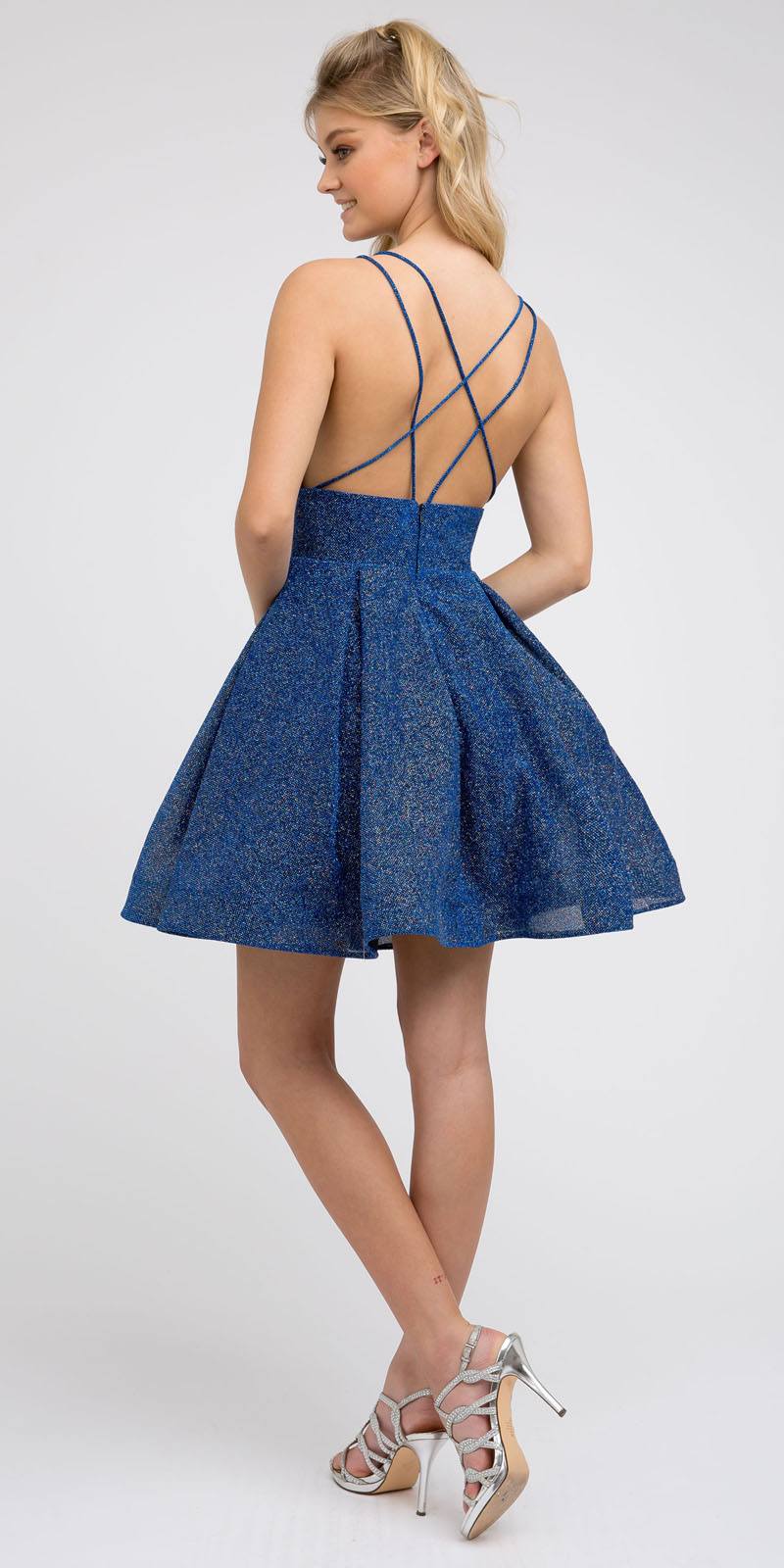 CLEARANCE - Juliet 850 Short V-Neck A-Line Dress with Pockets (Size Small)