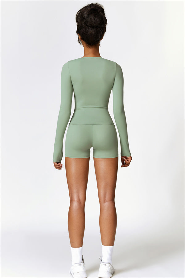 The Isabella Long Sleeve T-shirt Shorts 2-Piece Set