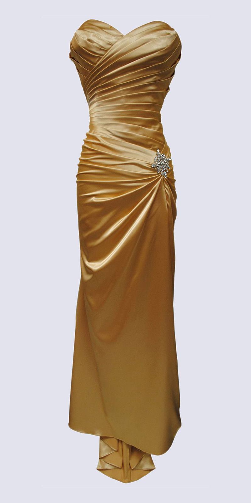 CLEARANCE - Cinderella Divine 8530 Satin Dress Ruched Bodice Sweetheart