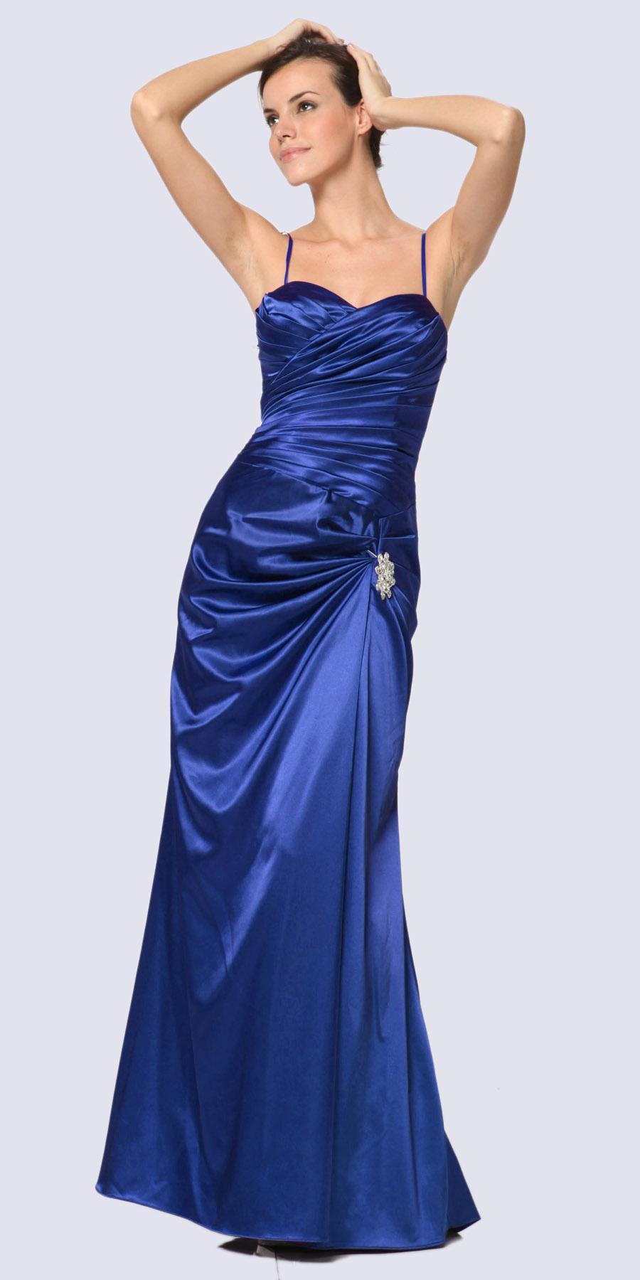 CLEARANCE - Cinderella Divine 8530 Satin Dress Ruched Bodice Sweetheart