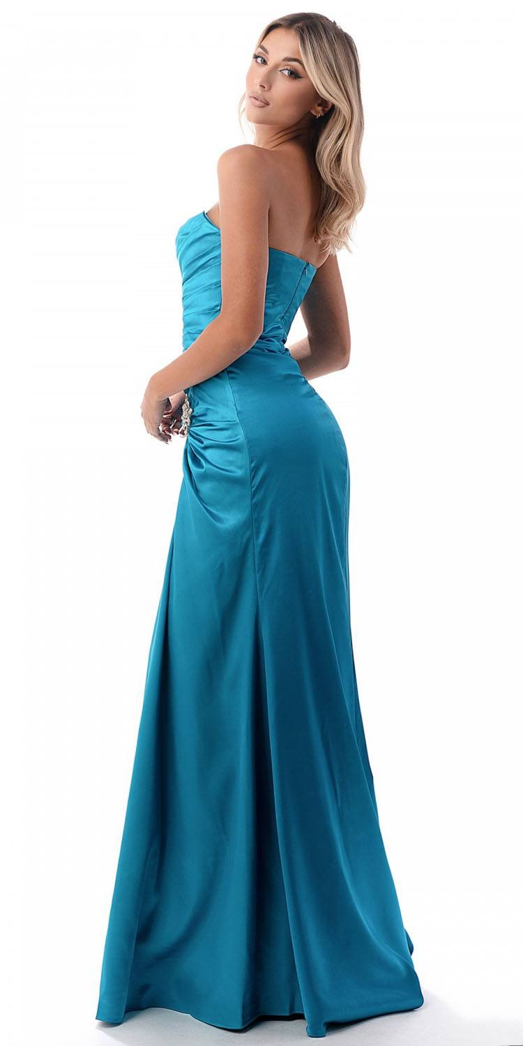 CLEARANCE - Cinderella Divine 8530 Satin Dress Ruched Bodice Sweetheart