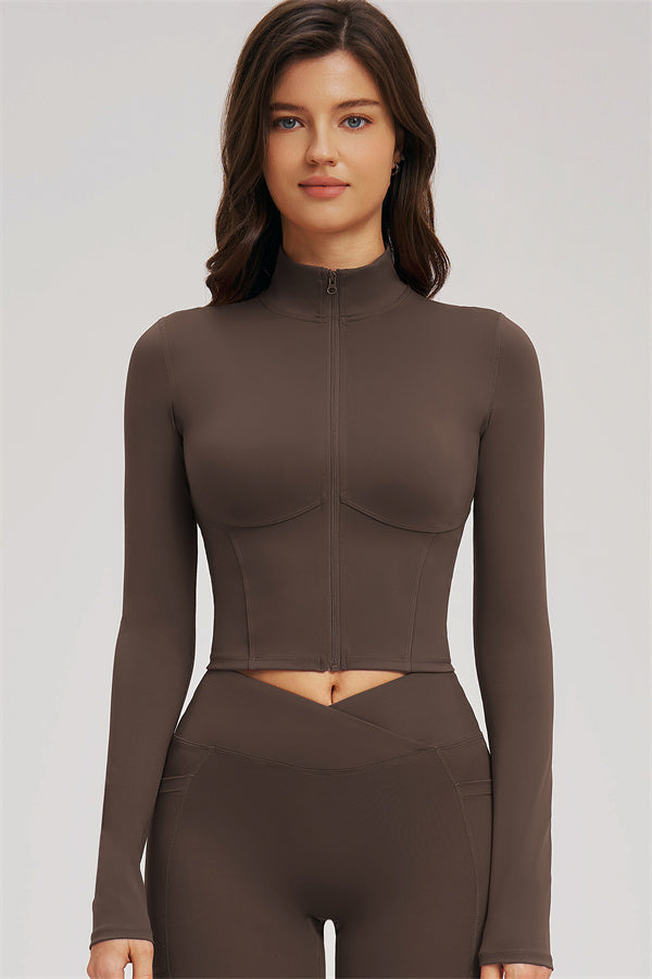 The Sizzle Zip Jacket Sports Bra Flared Leggings 3-Piece Set