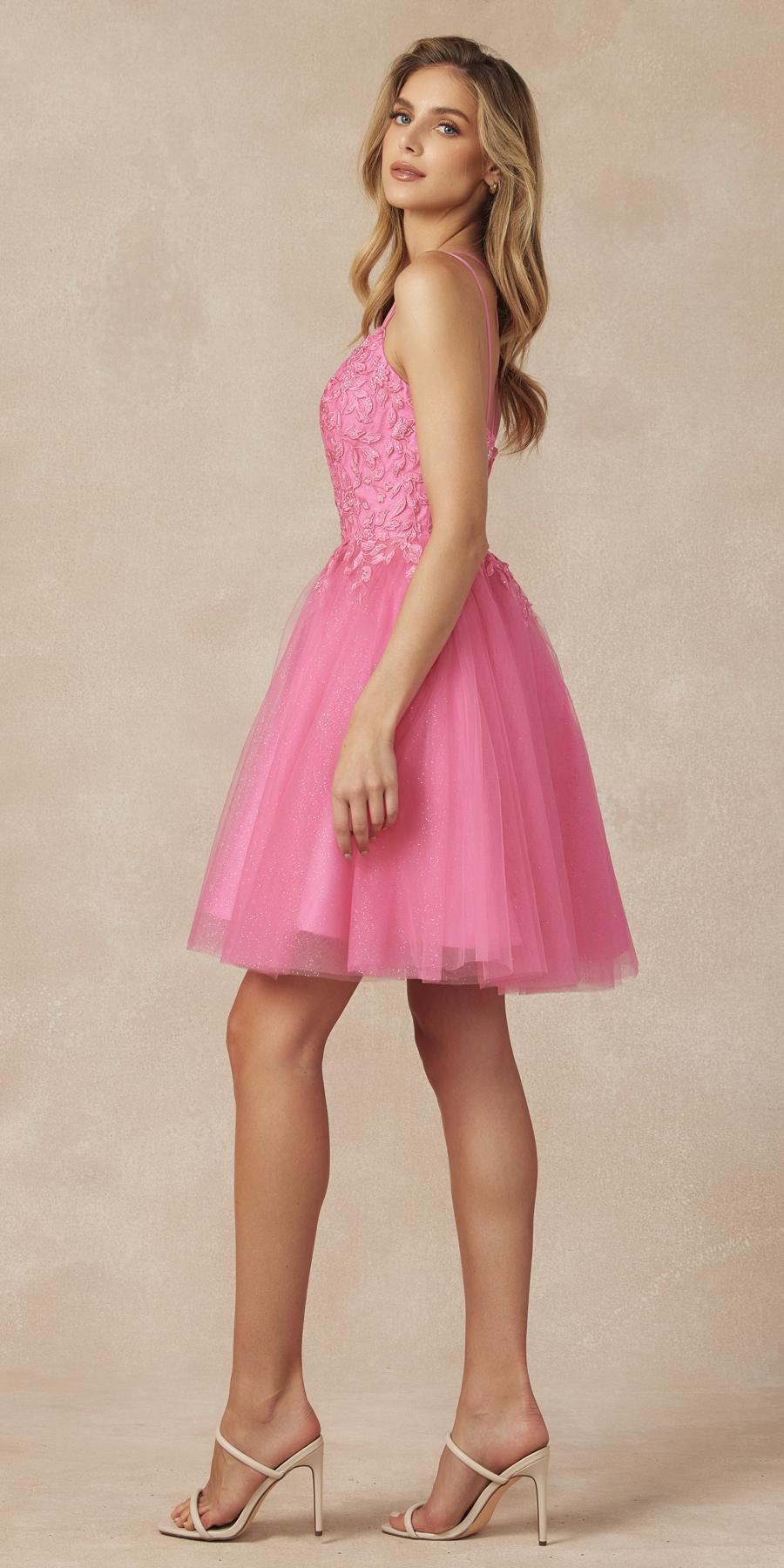 Juliet 860 Short Floral Applique BaDoll Dress