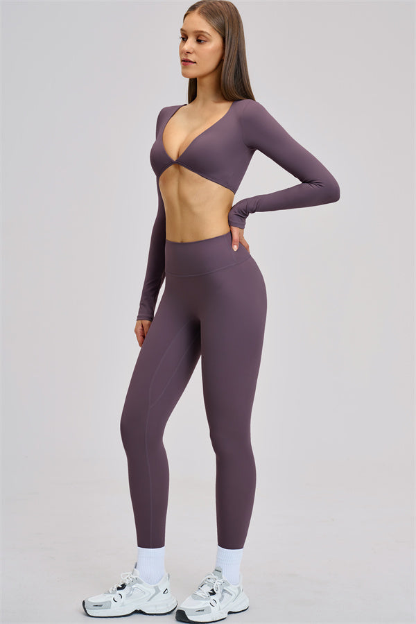 The Zestful Long Sleeve Crop Top
