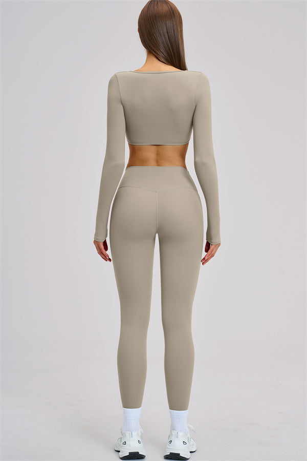 The Zestful Long Sleeve Crop Top