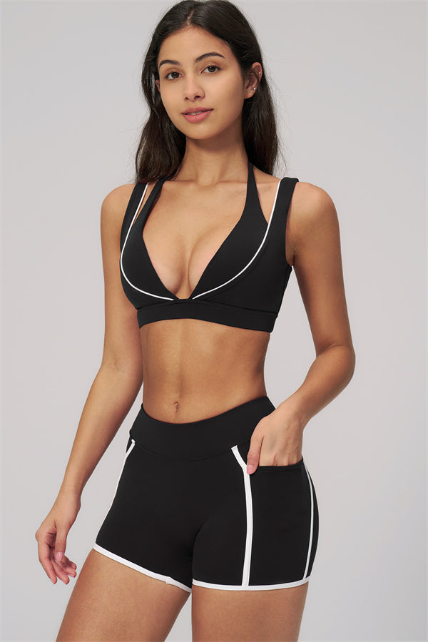 The Clarity Contour Line Sports Bra Shorts 2-Piece Set