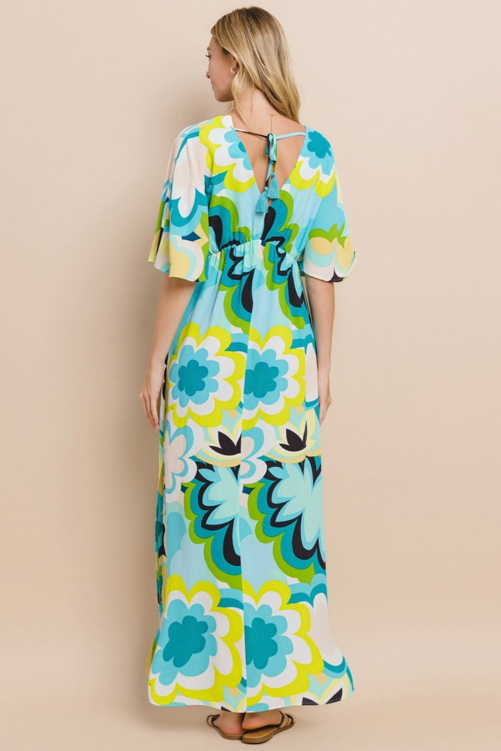 Floral Printed Slit Maxi Dress For Women – Summer Floral Maxi Dress, Elegant Slit Maxi Dress, Feminine Floral Dress, Romantic Floral Dress, Chic Summer Maxi Dress, Vibrant Slit Dress, Sophisticated Floral Dress